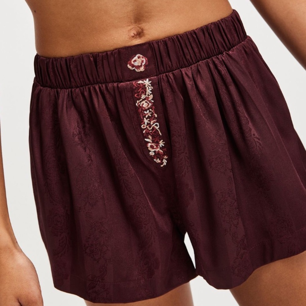 NWT free people satin boxer shorts